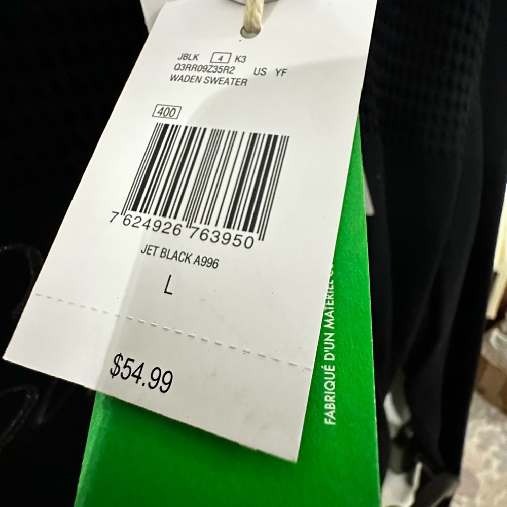 Guess Women's Jet Black Crew Neck Sweater